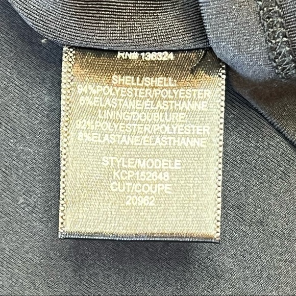 HALSTON HERITAGE | V Neck Midi Dress - Picture 7 of 7